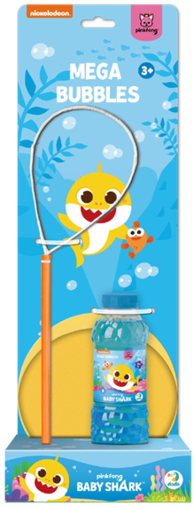 Мильні бульбашки Dodo Mega Bubbles Baby Shark 450 мл з тарілочкою | Зображення 1