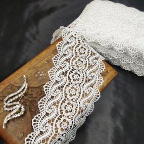 (1 метр) Кружево макраме  9см Цвет - Белый (27М-Y11487-1)