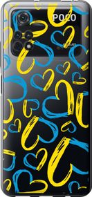 Чехол на Xiaomi Poco M4 Pro Сердца UA "5292u-2592-17620"