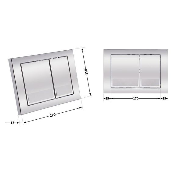 Панель змиву для унітаза Qtap Nest QT0111M06028CRM | Зображення 1