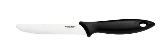 Кухонний ніж Fiskars для томатів Essential, 11,5 см, нержавіюча сталь, пластик (1065569)