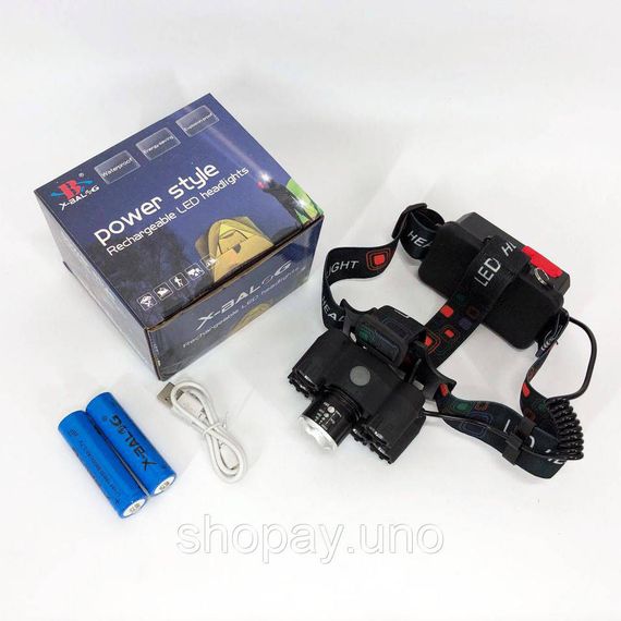 Led headlamp налобный фонарь Bailong, Фонарь на голову для зсу Мощный налобный для рыбалки YJ-94 | Зображення 5