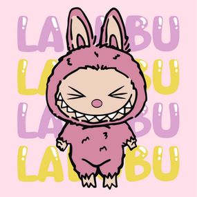 Картина за номерами "Вона лабубу" ©art_selena_ua KHO1286, 25х25 см