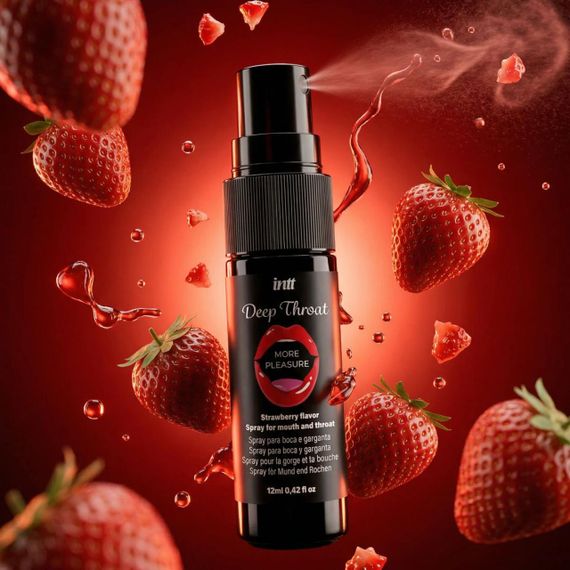 Спрей для глибокого мінету Intt Deep Throat Oral Spray Strawberry (12 мл) Sex Aura | Зображення 4