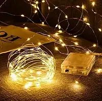 Гірлянда світлодіодна нитка роса 3м на батарейках 3 шт AAA білий колір білий Gold | Зображення 1