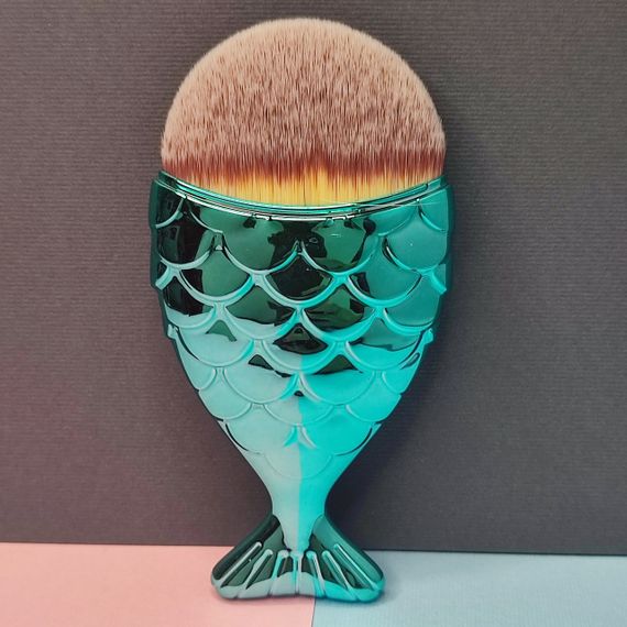 Щетка рыбка от пыли для маникюра (бирюзовая) | Зображення 1