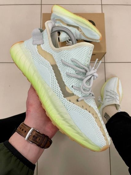 Кросівки Adidas Yeesy Boost 350 V2 (blue / green) | Зображення 6