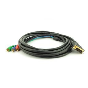 Кабель DVI (тато)-3RCA (тато),1.5m,2ферит,Black,пакет