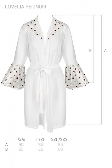 Воздушный пеньюар Passion LOVELIA PEIGNOIR 2XL/3XL Белый | Зображення 6