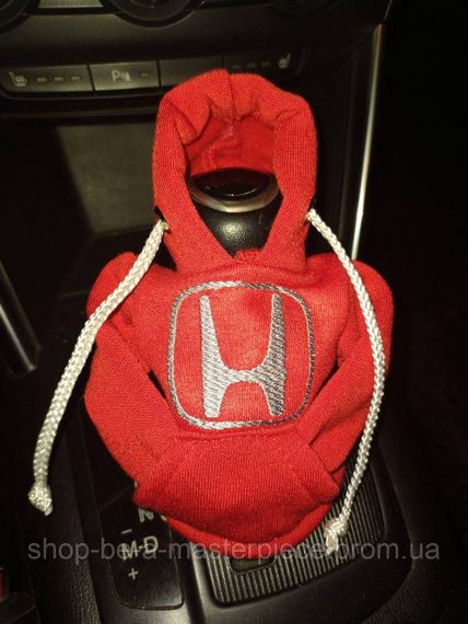Чехол кофта Худи аксессуар на КПП Car Hoodie Хонда Honda красный подарок автомобилисту 10070