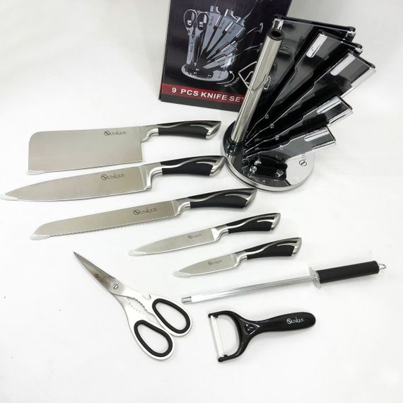 Якісний набір ножів з підставкою UNIQUE UN-1834, Ексклюзивні кухонні ножі, Хороші ножі для кухарів IO-46 | Зображення 6