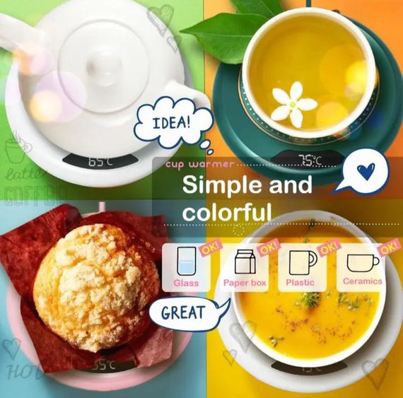 USB-підігрівач для чашки з 3 режимами температури, термостатом | Зображення 6