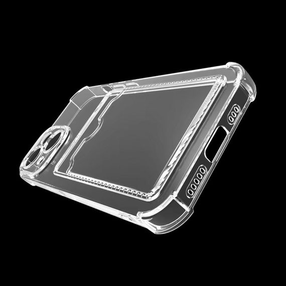 Чохол накладка Shockproof Card Slots для iPhone 14 Plus — прозорий | Зображення 4