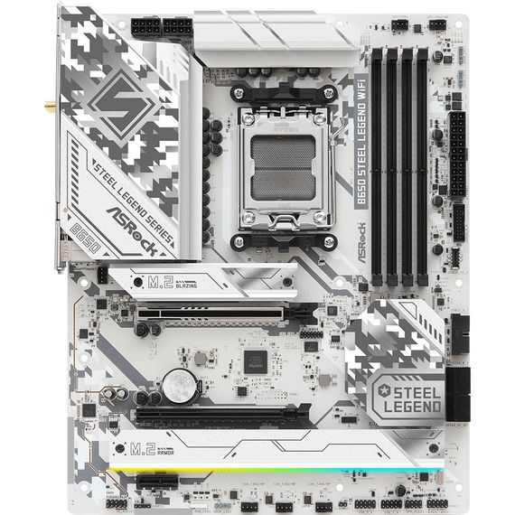 ASRock B650 Steel Legend WIFI (AM5/B650, 4*DDR5, 2xPCIex16, HDMI/DP, 4xSATA,3xM.2, 2.5GLan, ATX) | Зображення 4