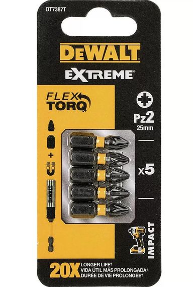 Набір біт DeWalt IMPACT TORSION EXTREME ударні Pozidriv (DT7387T)