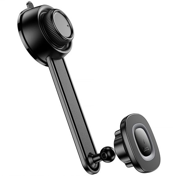 Автотримач з БЗП Hoco HW31 Crown Magnetic Wireless Charging 15W Black / Metal gray | Зображення 4