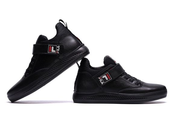 шкіряні зимові ботинки Fila Black | Зображення 6