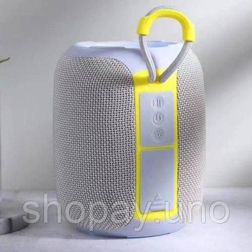 Портативна колонка TG655 5W з RGB підсвічуванням та ремінцем, Гучна блютуз колонка. Колір: сірий | Зображення 9