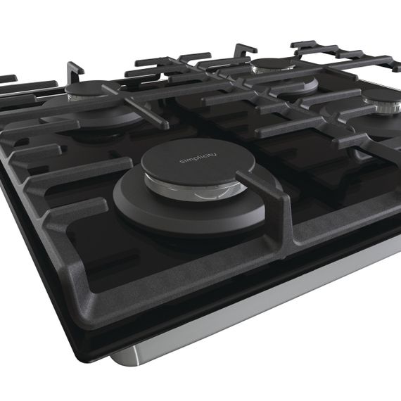Варочная поверхность Gorenje GT642SYB/ газ на стекле / электроподжиг/ газконтроль/чугунная решетка/ черная (GT642SYB) | Зображення 3