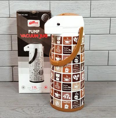 Термос с помпой Frico FRU-264-Light-brown 1.9 л светло-коричневый