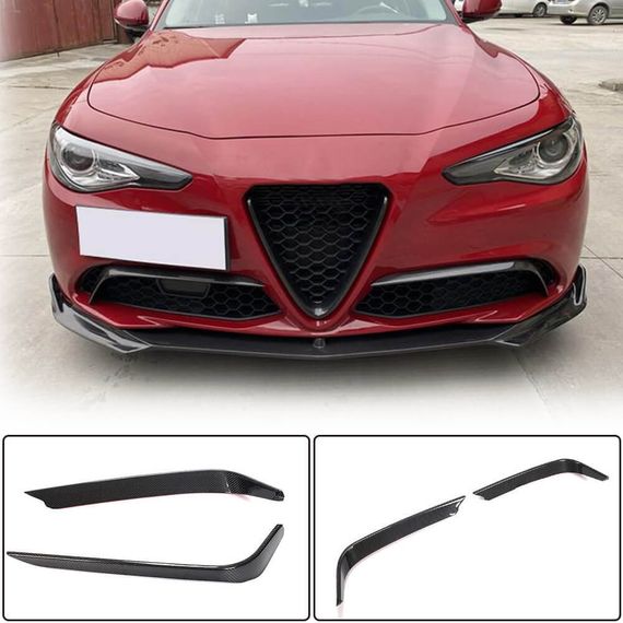 Накладки на протитуманки (для Base, Карбон) для Alfa Romeo Giulia 2016-2022 рр | Зображення 1