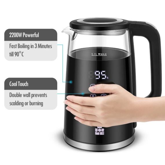 Електрочайник ForMe FKG-4017, об'єм 1,7 л, led індикація, швидке нагрівання | Зображення 4