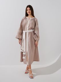 Сукня з принтом жіноча GENUA G01104-0019 4XL Бежевий shop (2000999449604)