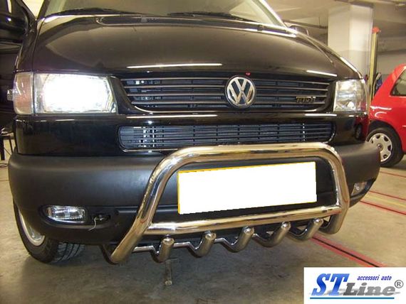 Кенгурятник WT003 (нерж) 51мм, с надписью для Volkswagen T4 Caravelle/Multivan | Зображення 3