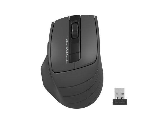Миша бездротова A4Tech Fstyler FG30S (Grey), безшумна, USB, колір чорний+сірий