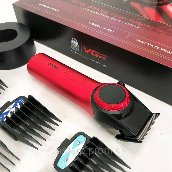 Акумуляторна універсальна машинка для стрижки VGR V-001 RED, Професійна машинка для волосся EA-22 | Зображення 9