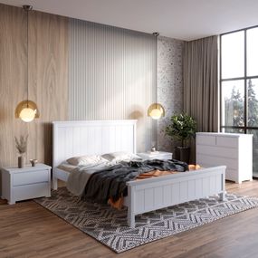 Двоспальне дерев&#039;яне ліжко Mebigrand Вірджинія Махонь 160х190 см (MBG-3176)