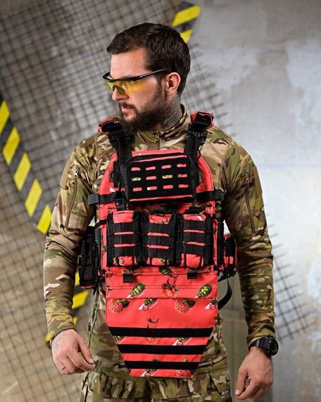 Плитоноска 4 быстрых сброса с напашником NETFLIX RUN   ПП4637