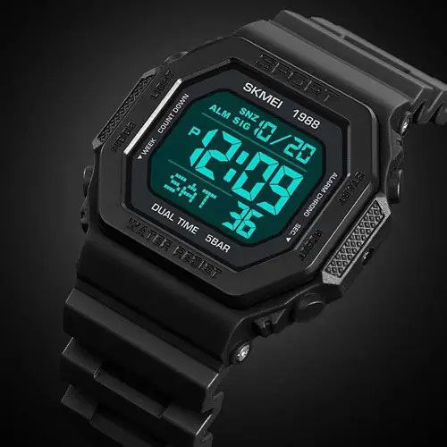 Тактичний годинник SKMEI 1988BK | Модний чоловічий годинник | Годинники наручні CA-584 електронні тактичні | Зображення 2