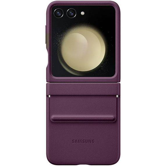 Шкіряний чохол Leather Case (AAA) для Samsung Galaxy Z Flip5 Blue Purple