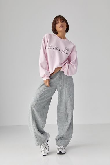 Жіночі теплі спортивні штани - сірий цвет, L (є розміри) | Зображення 2