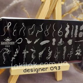 Пластина 093 для стемпінгу Designer Professional (12х6см)