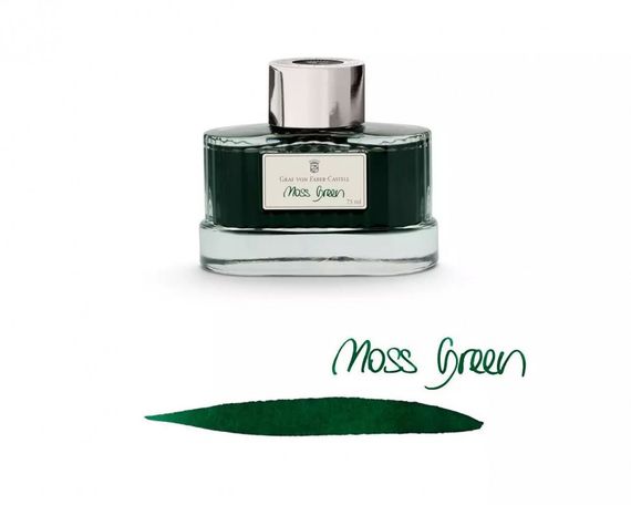 Чернила Graf Fon Faber-Castell Стеклянный флакон 75мл, moss-green (зеленый)