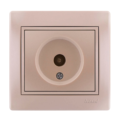 MIRA перлинно-білий перламутр Розетка внутрішня TV крайова зі вставкою Лезард