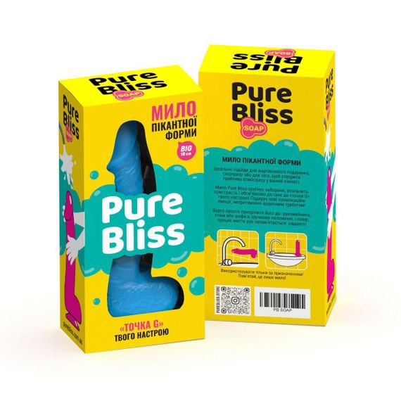 Крафтовое мыло-член с присоской Pure Bliss BIG Blue, натуральное | Зображення 6