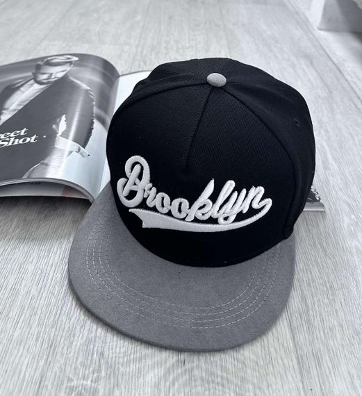 Кепка снепбек (Snapback)  Brooklyn  NYС Чорний з сірим 56-61р (9032)