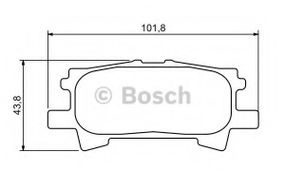 Комплект гальмівних колодок - дискові BOSCH 0986494224 на LEXUS RX (MHU3_, GSU3_, MCU3_)