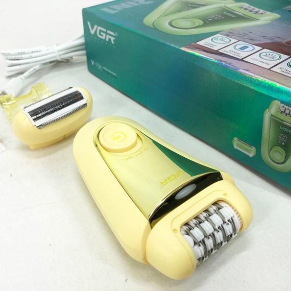 Акумуляторна жіноча електробритва, Епілятор електробритва для ніг, Епілятор-бритва 3в1 CW-57 | Зображення 5