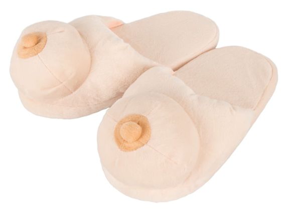 Тапочки-прикол Orion Boob Slippers розмір 42-45 Бежеві
