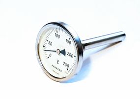 Термометр D 63 мм/250°С биметаллический трубчатый с гильзой погружной L-110мм 1/2" PAKKENS Турция