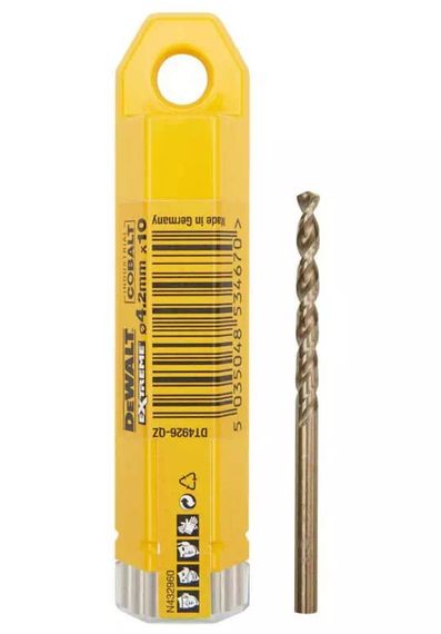 Свердло по металу DeWalt EXTREME INDUSTRIAL COBALT HSS-CO 4.2 мм 10 шт (DT4926)