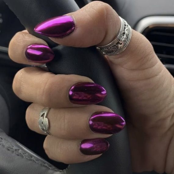 Дзеркальна втирка №8 (малиново-фіолетова) + аплікатор