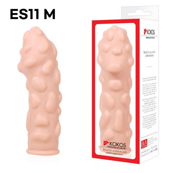 Насадка на член Kokos Extreme Sleeve ES.11 размер M, утолщающая, стимулирующий рельеф sexstyle | Зображення 4