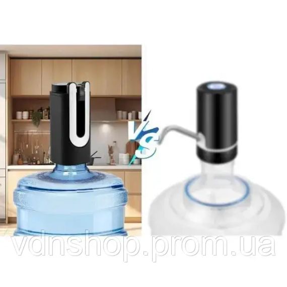 Дозатор для води автоматичний насос для пляшок з водою з USB-зарядкою чорний XL-1286 | Зображення 2