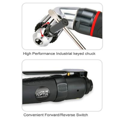 Дрель Toptul пневматическая угловая реверсивная 3/8&quot;, 1500об/мин (KAQB1215) | Зображення 2
