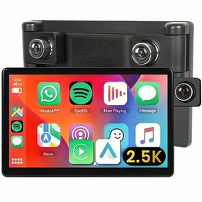 Мультимедийный автомобильный монитор 8" дюймов Podofo A3782 для камер заднего вида, с видеорегистратором, Apple CarPlay/Android Auto, Bluetooth, FM
